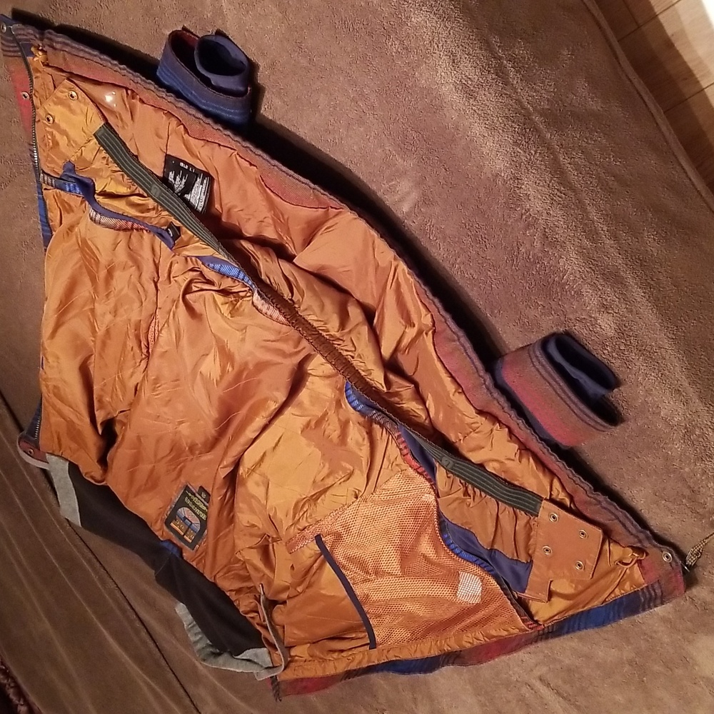 Burton Dryride Men's Unisex Ski Winter Jacket / Sz S / Multicolour Orange, blue - Picture 11 of 17